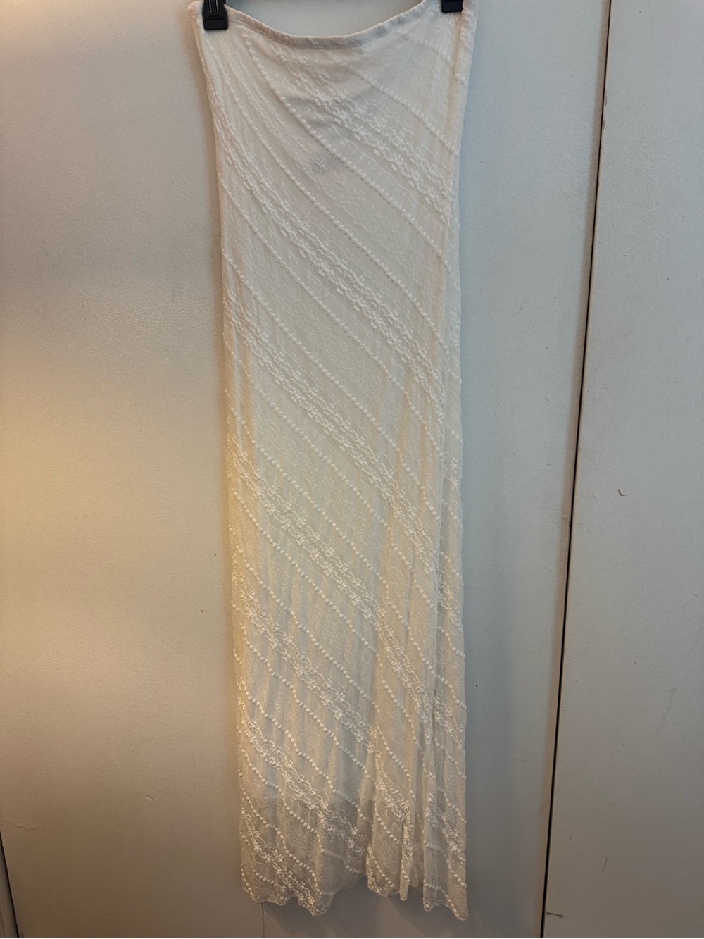 White Strapless Bodycon Maxi Dress XL